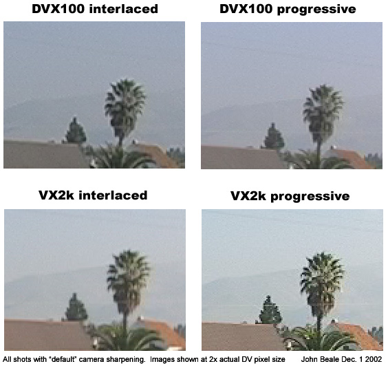 DVX100, VX2000 Image Comparison